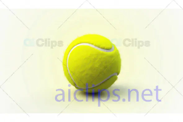 Isolated Tennis Ball on Soft Yellow Background