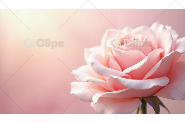 Soft Pink Rose Close-Up
