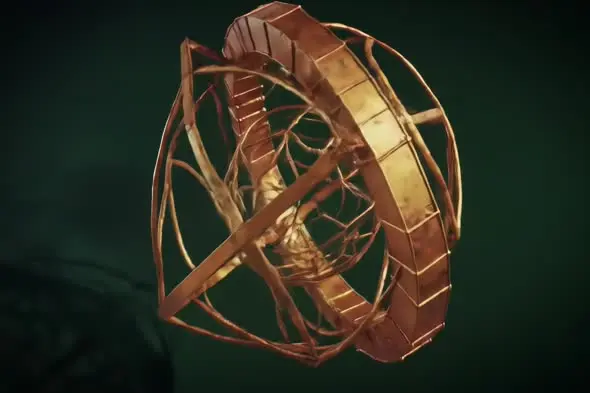 Rotating Golden Geometric Sphere Animation
