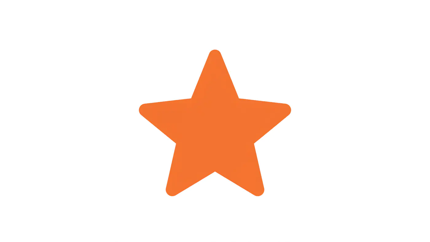 Vibrant Orange Star Icon