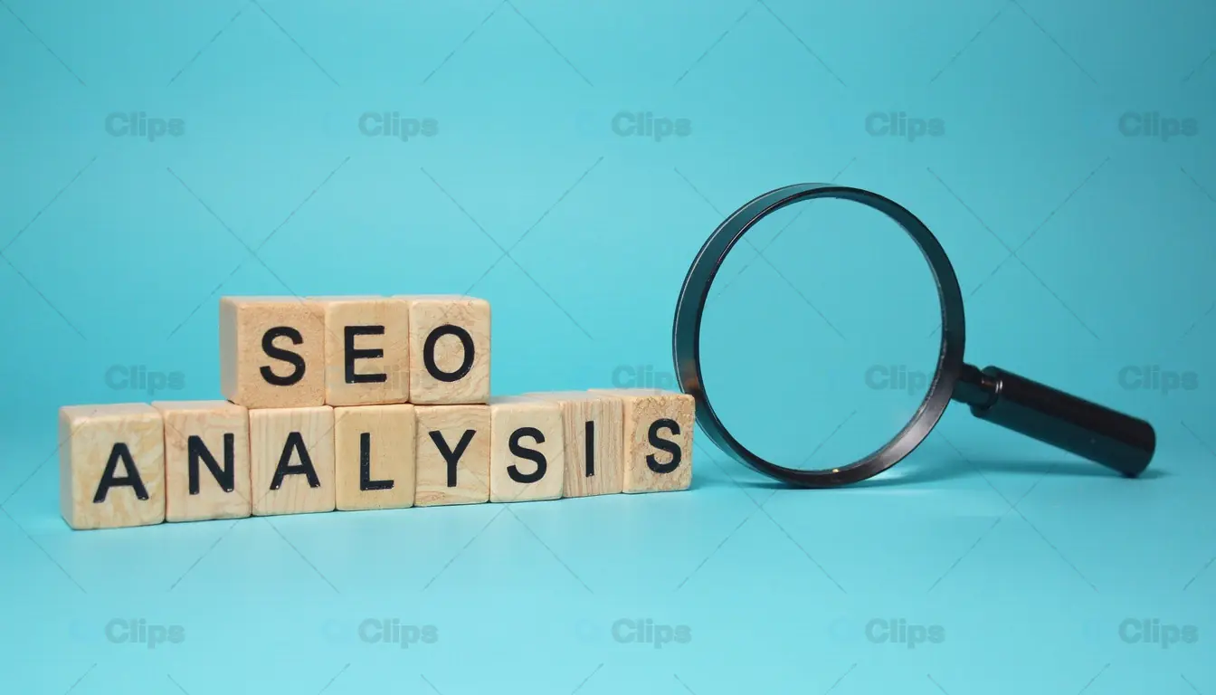 SEO Analysis Concept with Magnifying Glass