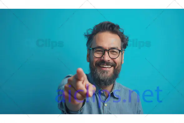 Happy Man Pointing at Camera