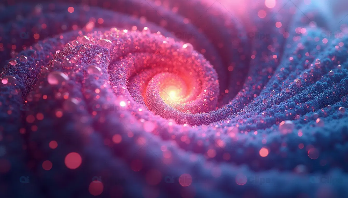 Abstract Spiral Galaxy with Neon Glow