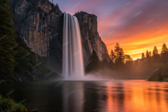 Twilight Waterfall Majesty