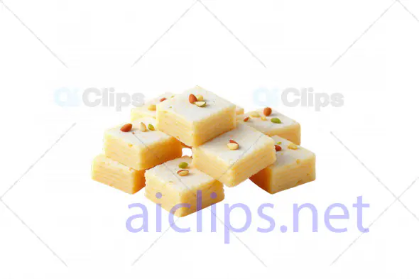 3D Traditional Milk Burfi with Nut Garnish