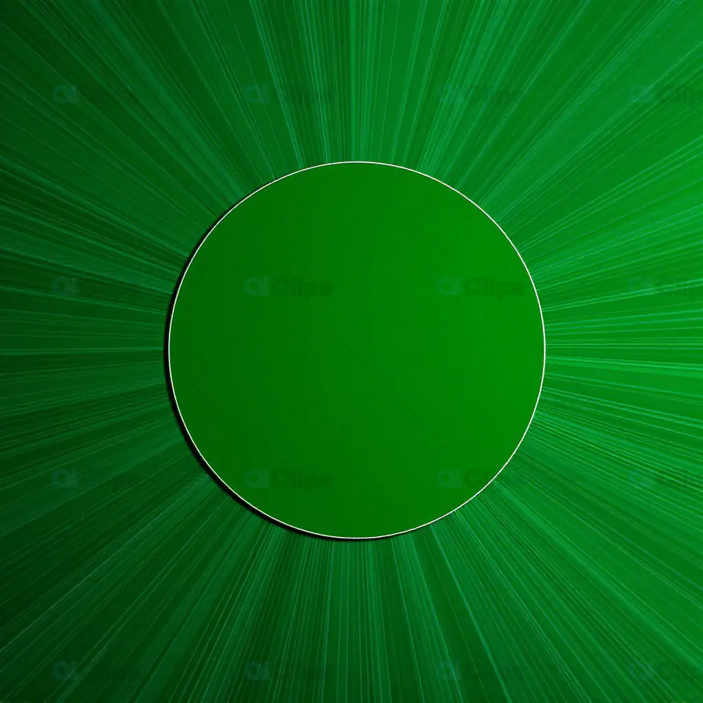 Radiant Green Abstract Circle Design