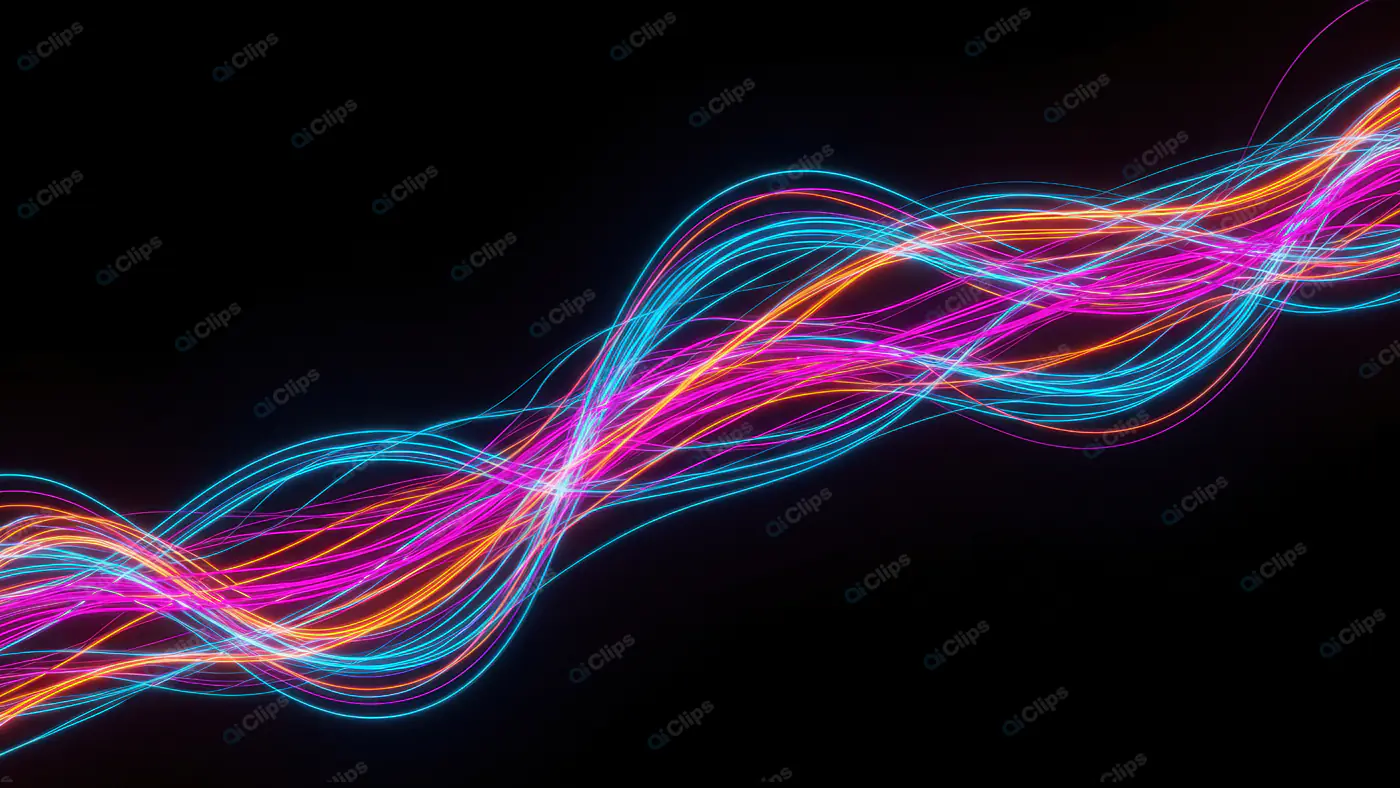 Vibrant Neon Light Waves