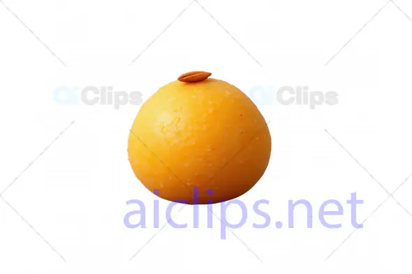 Realistic 3D Model of Indian Boondi Laddu with Almond Garnish