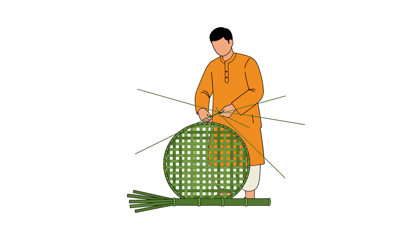 Bamboo Artisan Vector Graphic