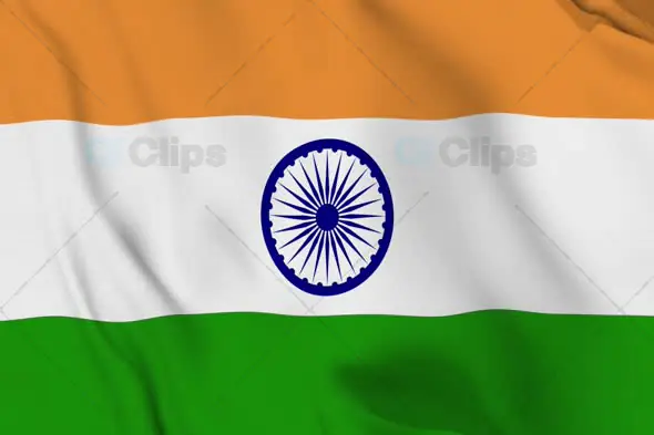 Indian Flag Waving Animation