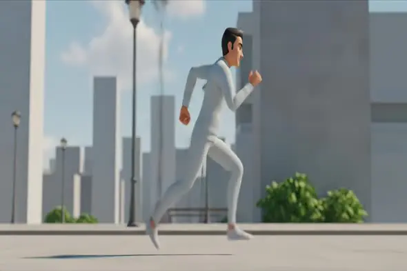 Urban Runner in 3D Animation