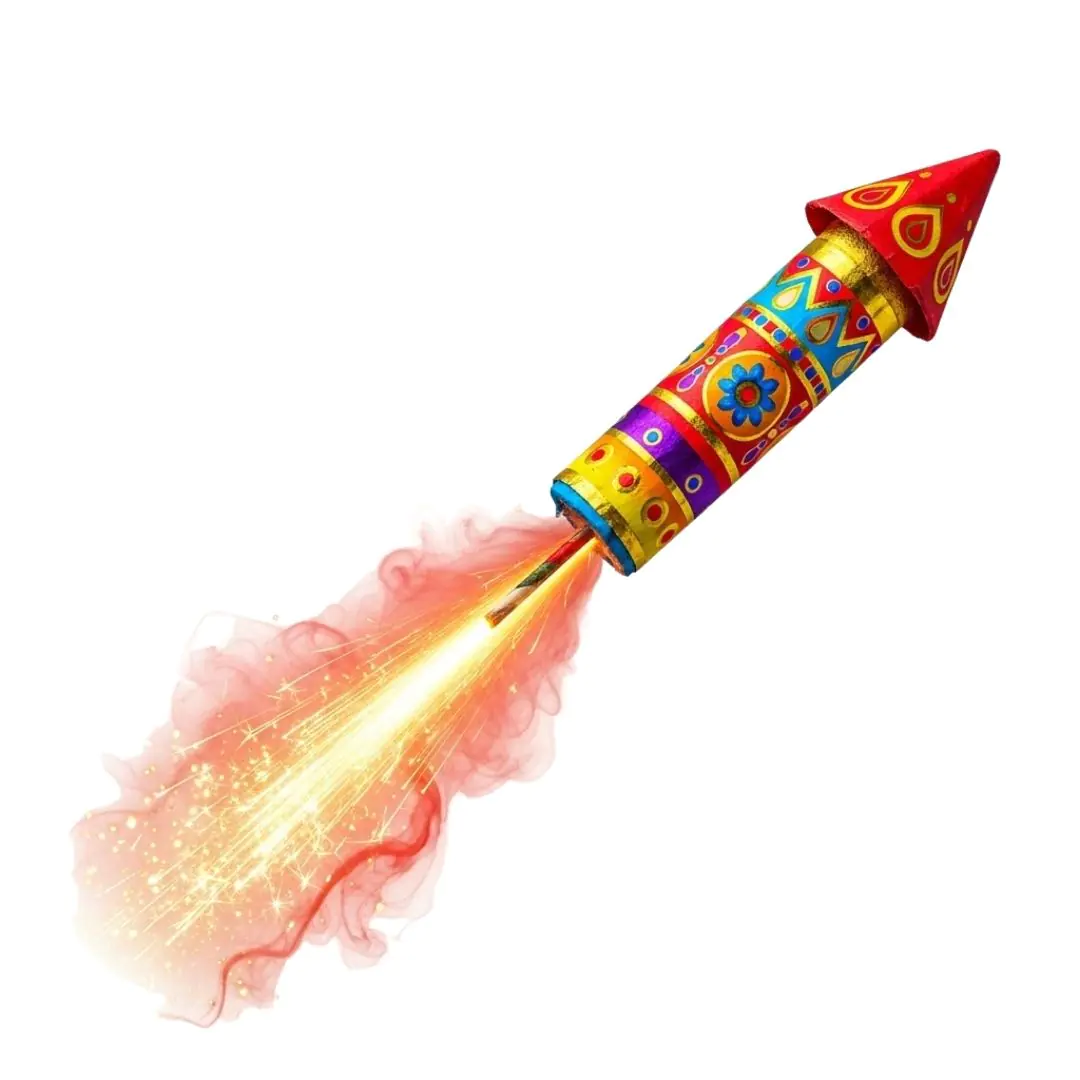 Colorful Diwali Rocket Firework Sparkling Festive Celebration