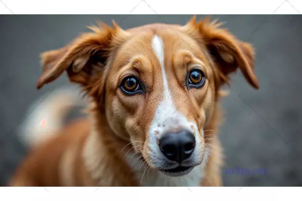 Golden Brown Dog Close-Up