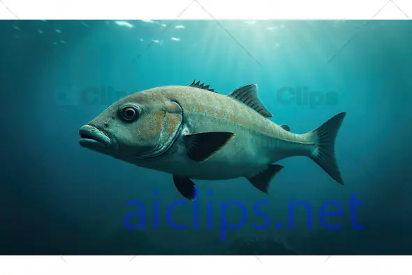 Underwater Fish in Deep Ocean