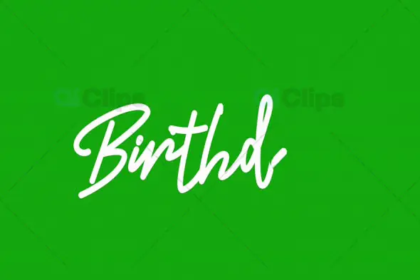 Birthday Text Animation on Green Screen