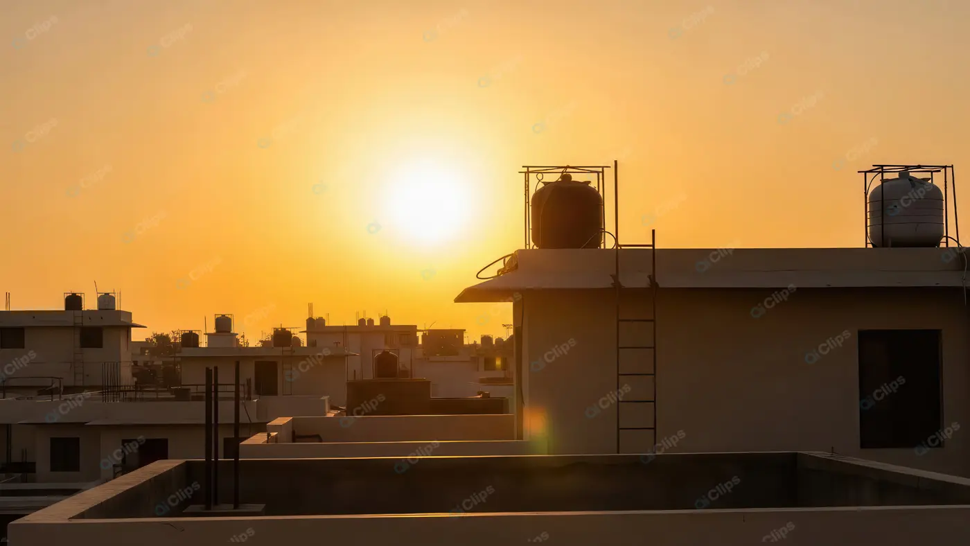 Urban Rooftops at Golden Hour