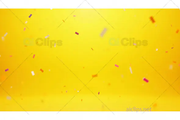 Festive Confetti on Yellow Background