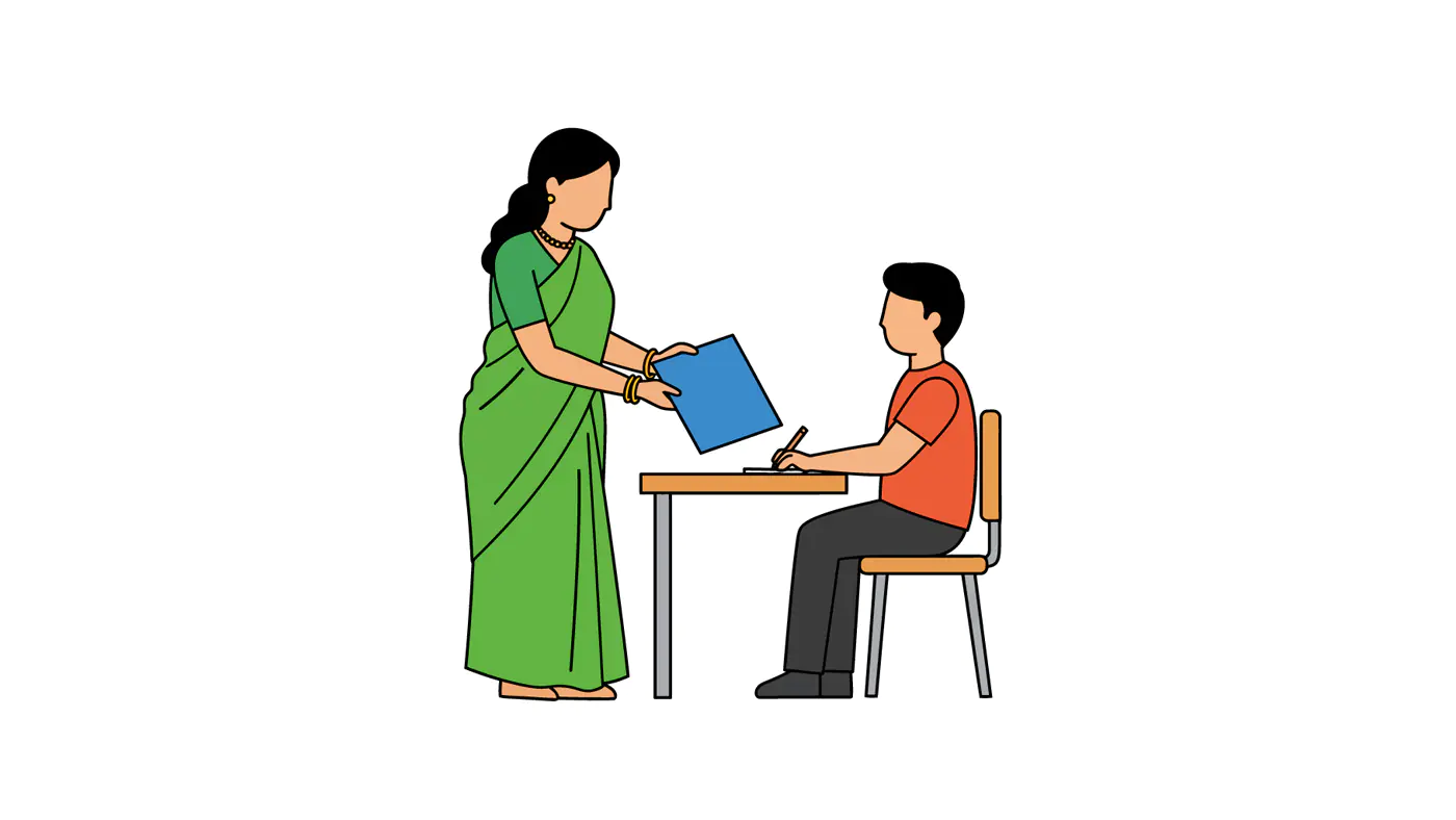 Indian Education Vector Illustration