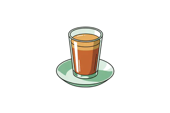 Chai Glass on Saucer Vector