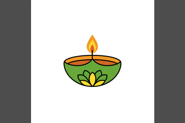 Lotus Diya Icon
