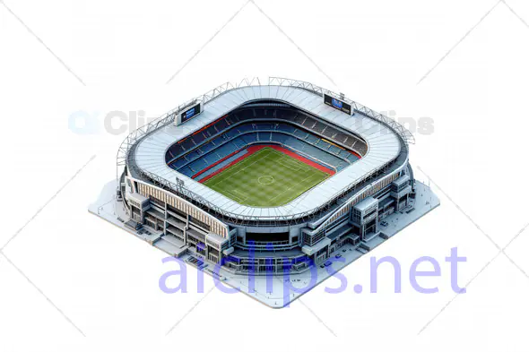 3D Modern Football Stadium with Advanced Architecture