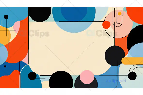 Colorful Geometric Abstract Frame
