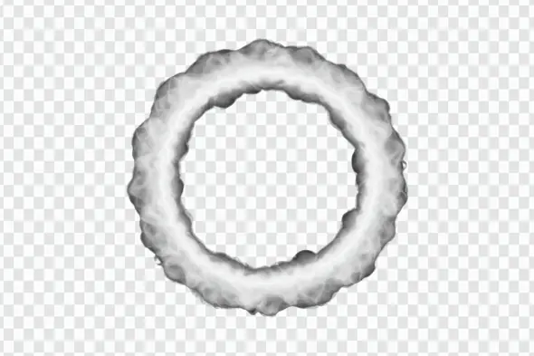 Ethereal Smoke Ring Circular Formation PNG