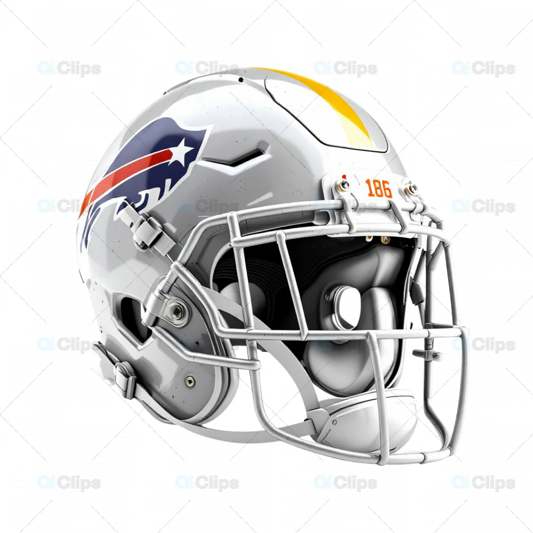 3D American Football Helmet with Logo Design