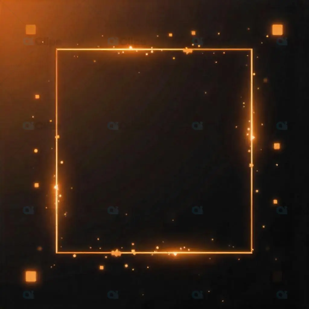 Golden Glow Abstract Frame