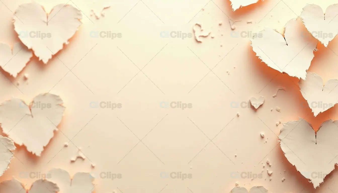 Torn Paper Heart Background