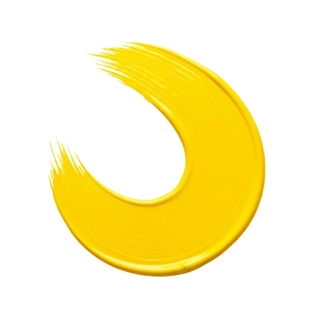 Vibrant Yellow Circular Paint Stroke PNG Clipart