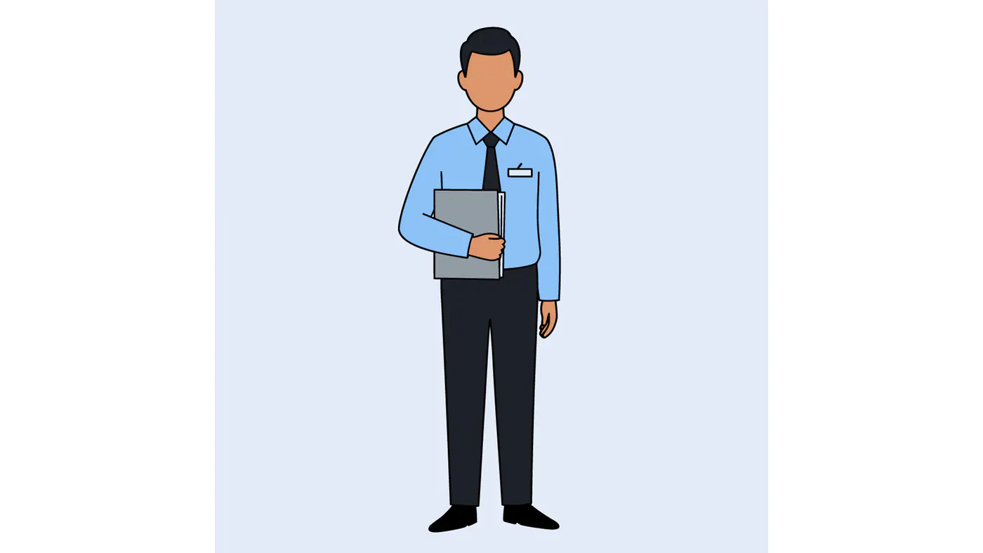 Professional Office Worker Vector