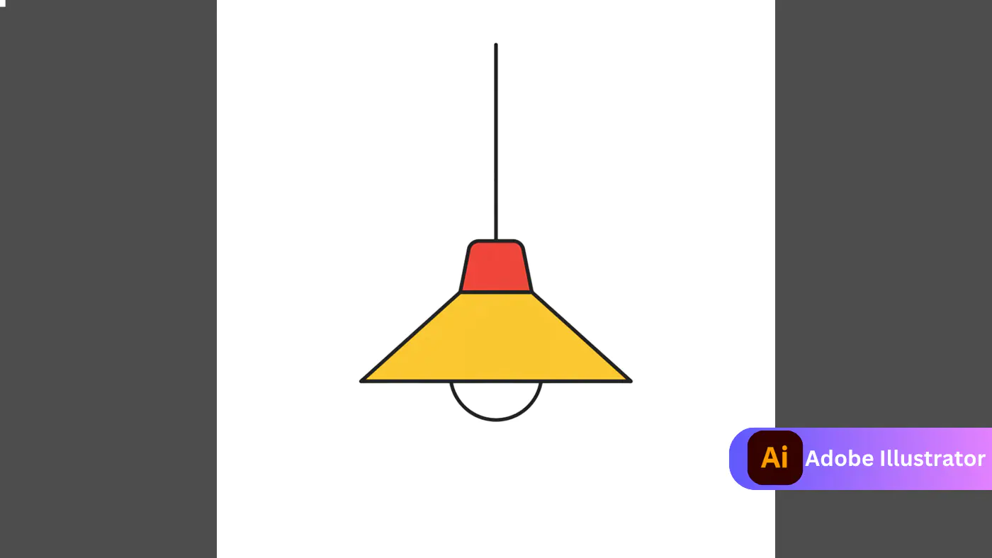 Minimalist Pendant Lamp Vector