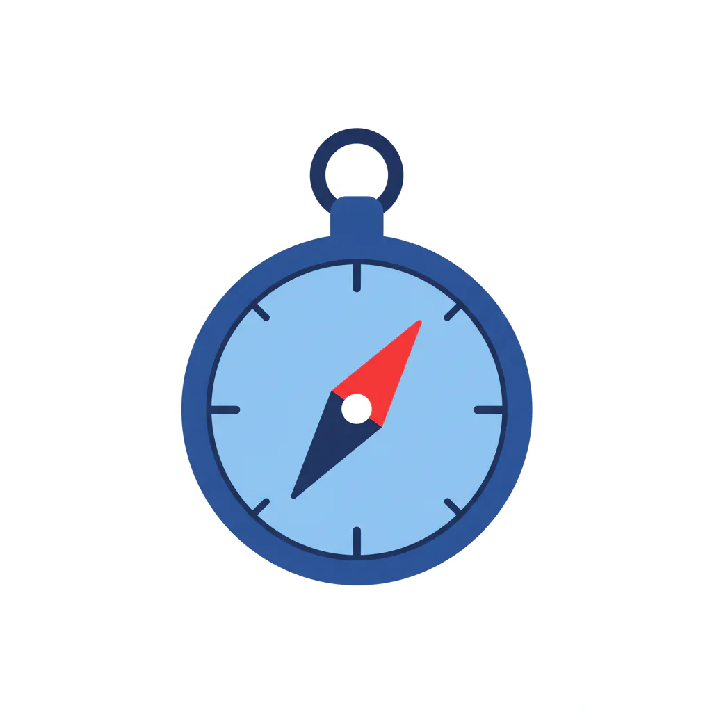 Navy Blue Compass Icon