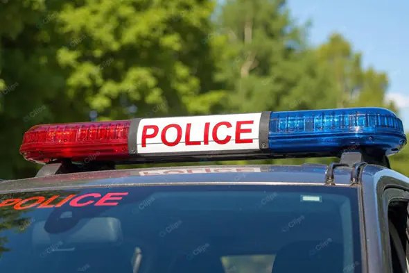Police Vehicle Lightbar Close-up