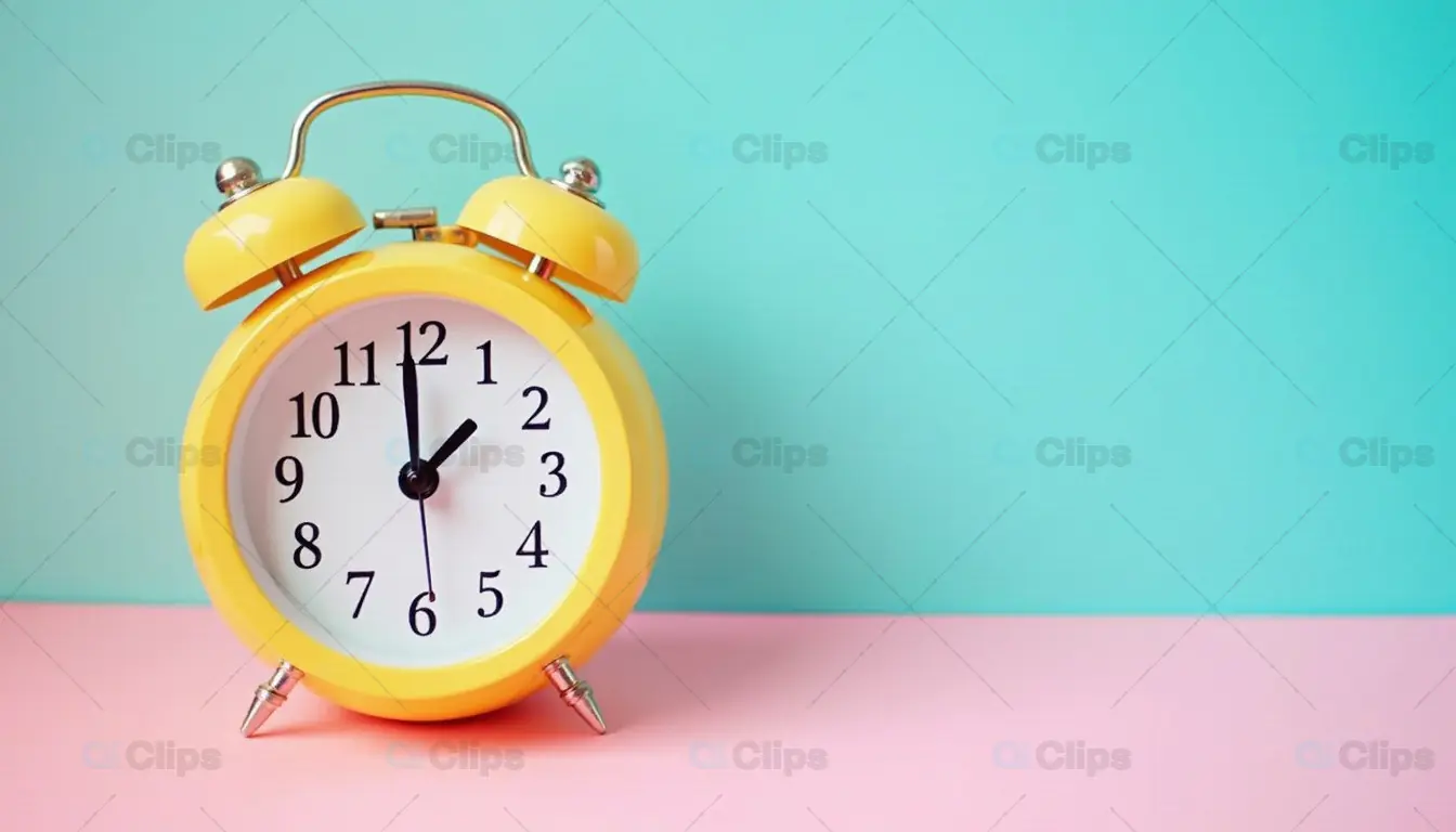 Yellow Retro Alarm Clock