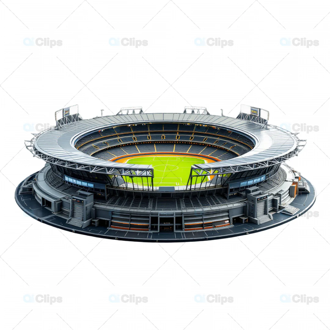 3D Football Stadium Model with Modern Architecture