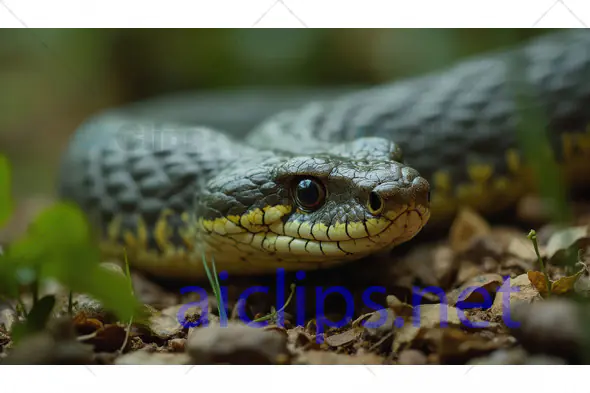 Close-Up of Snake in Natural Habitat