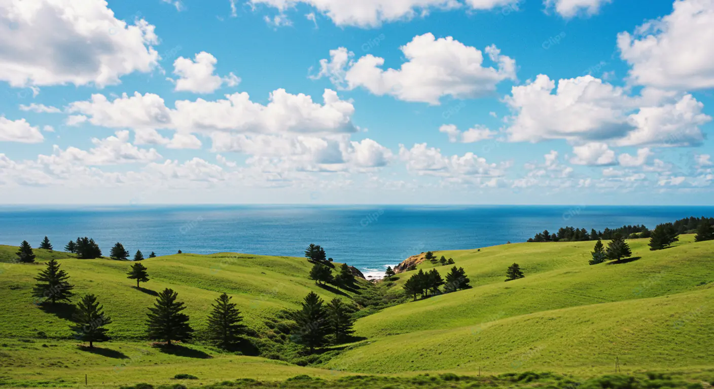 Coastal Hilltop Panorama