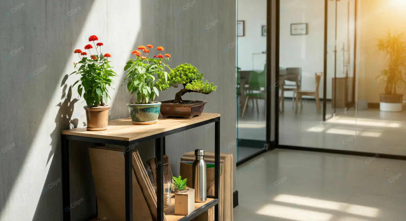 Zen Office Greenery Corner