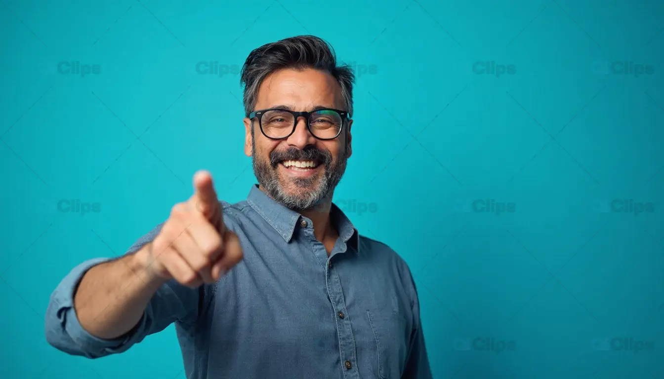 Confident Man Pointing Forward