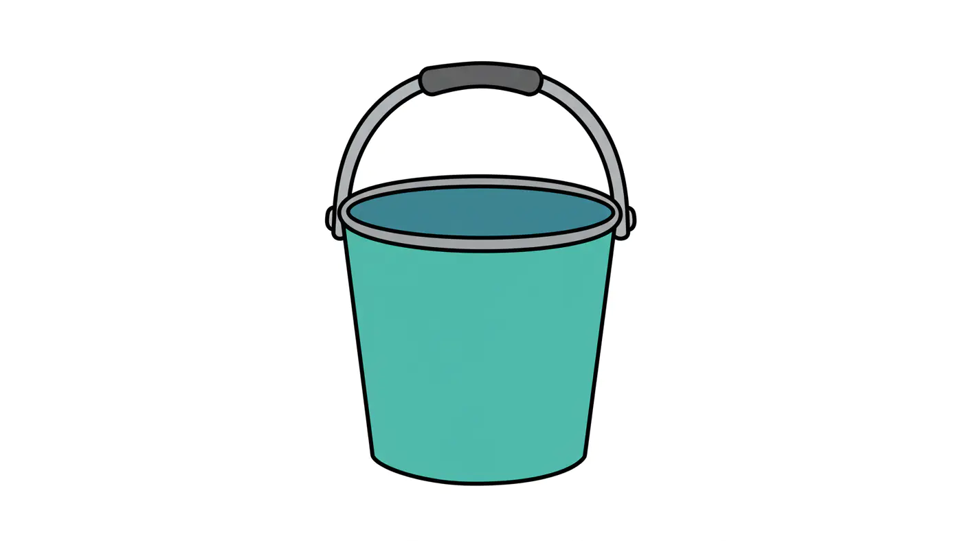 Turquoise Bucket Vector