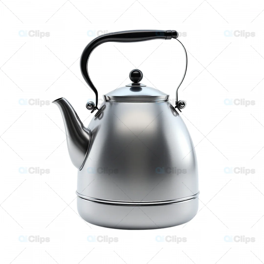3D Stainless Steel Traditional Tea Kettle Model