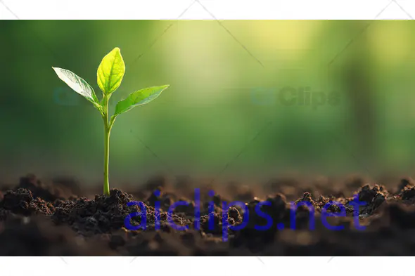 Young Seedling in Fresh Soil