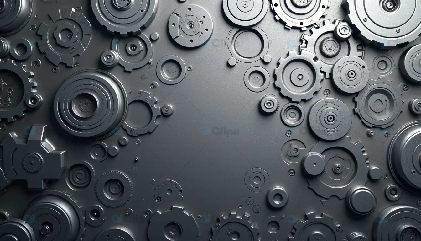 Industrial Gear Mechanism – Metallic Gears and Cogs Background