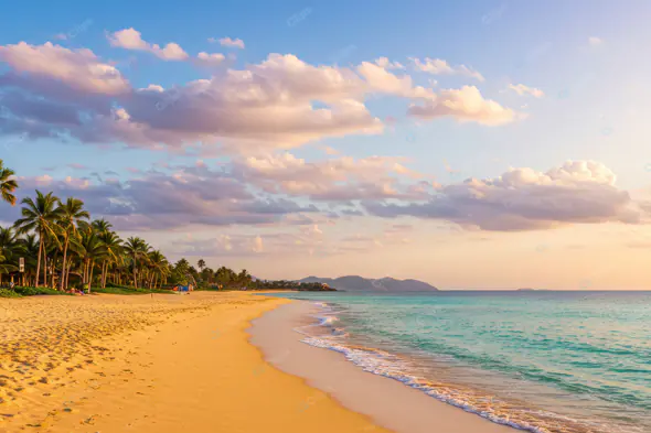 Idyllic Tropical Beach Sunset