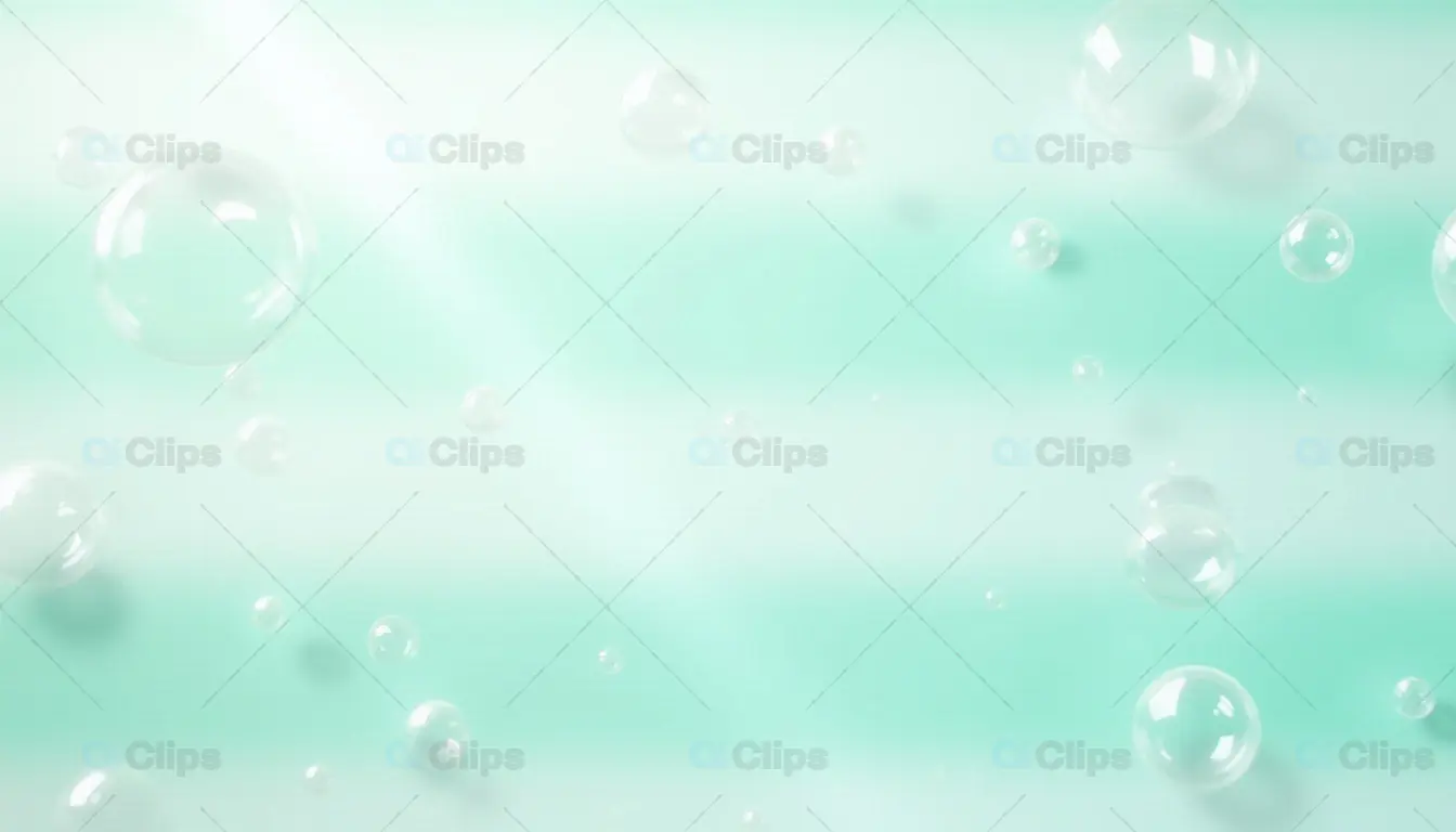 Soft Aqua Bubbles on Pastel Background – Minimalist Design