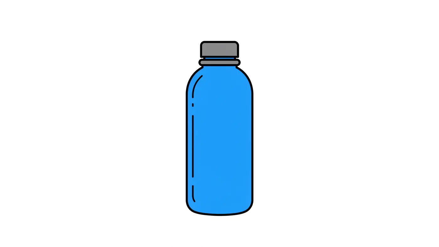 Vibrant Blue Water Bottle Vector