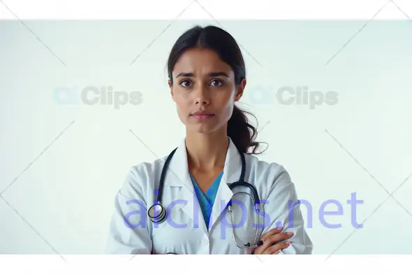 Confident Female Doctor with Stethoscope
