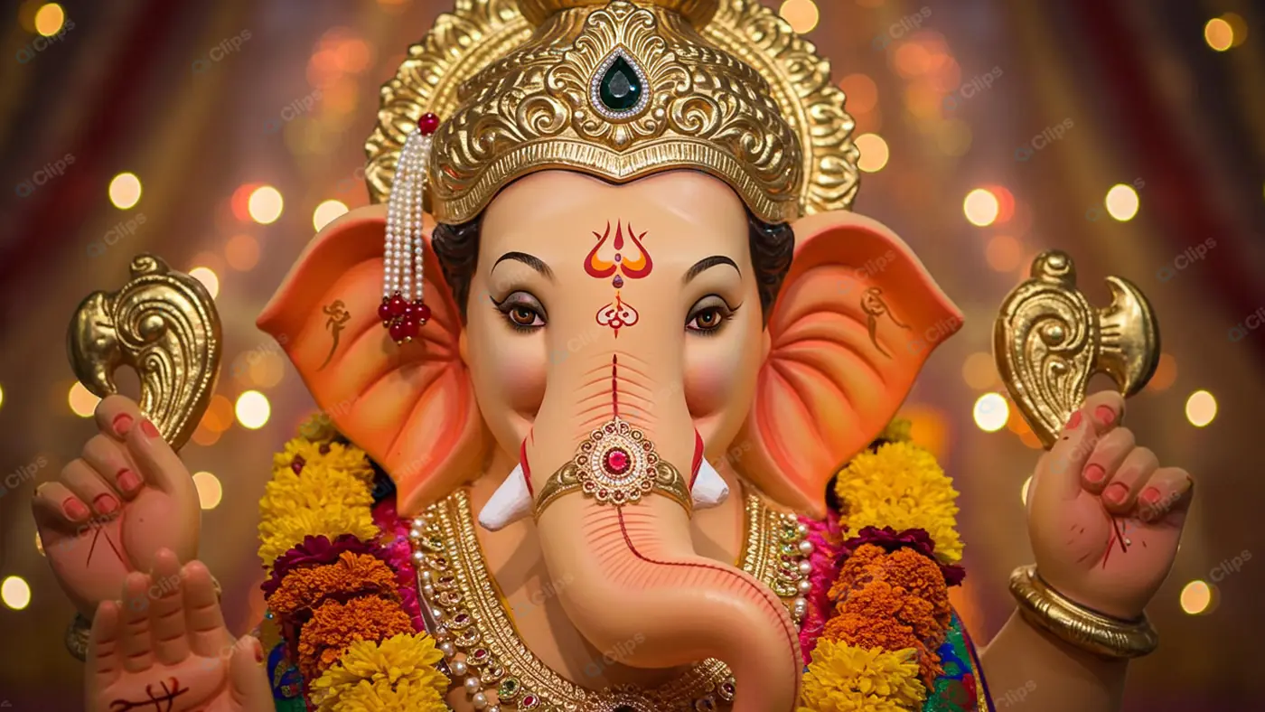 Ornate Ganesha Idol